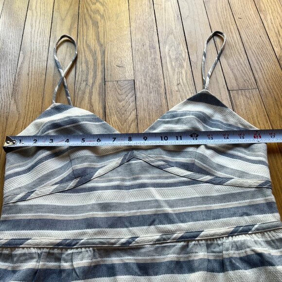 Theory size 10 Melaena Haviana Striped Spaghetti Strap Knee Length Dress - Picture 9 of 14